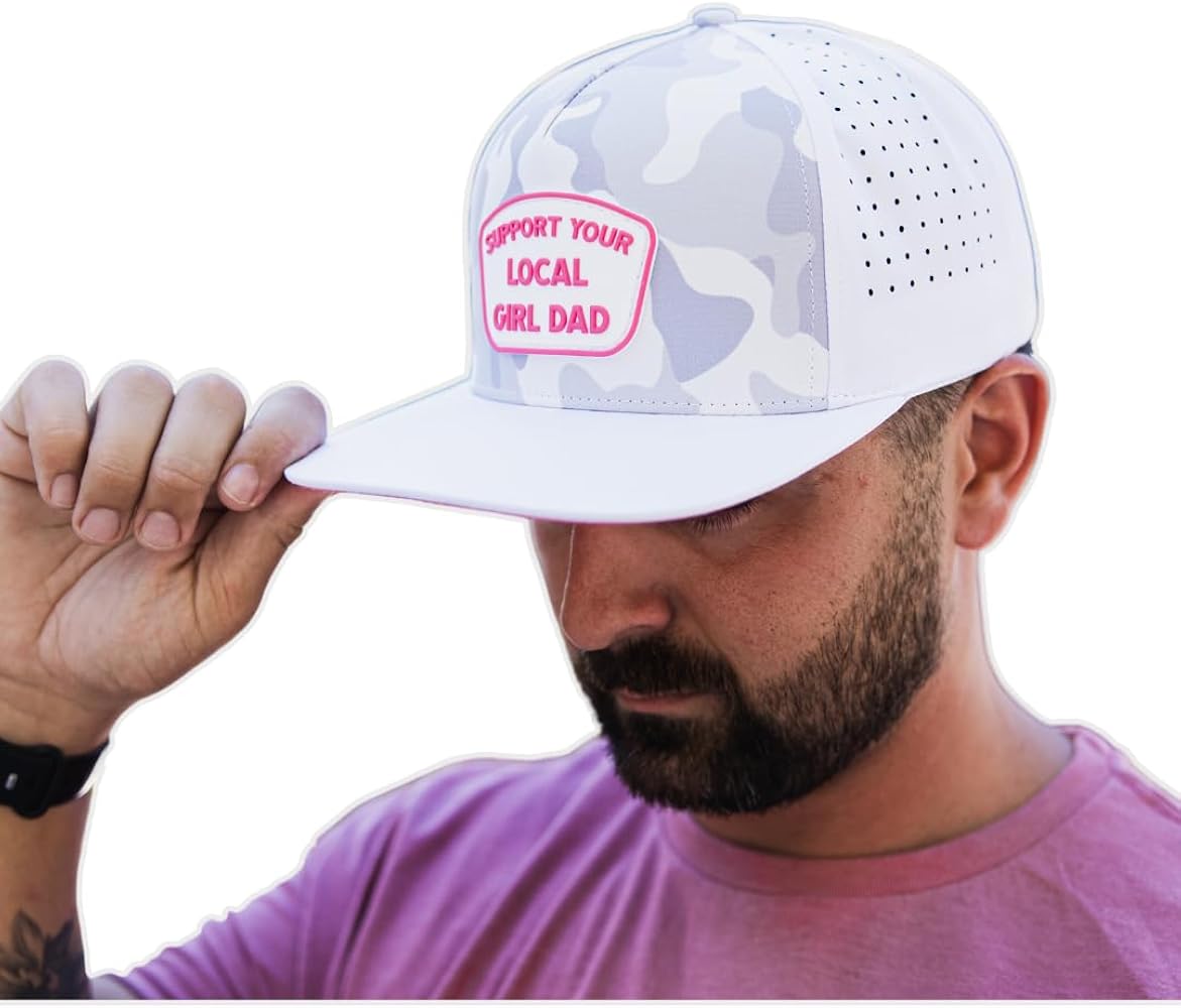 Support Your Local Girl Dad Hat Flat Bill Trucker - Classic Snapback Baseball Cap Dad Gang Father Gifts