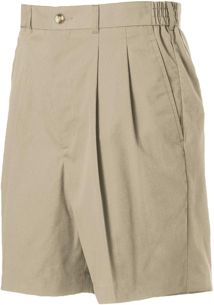 Men's Pleated Expandable Waist Classic Golf Shorts #8622