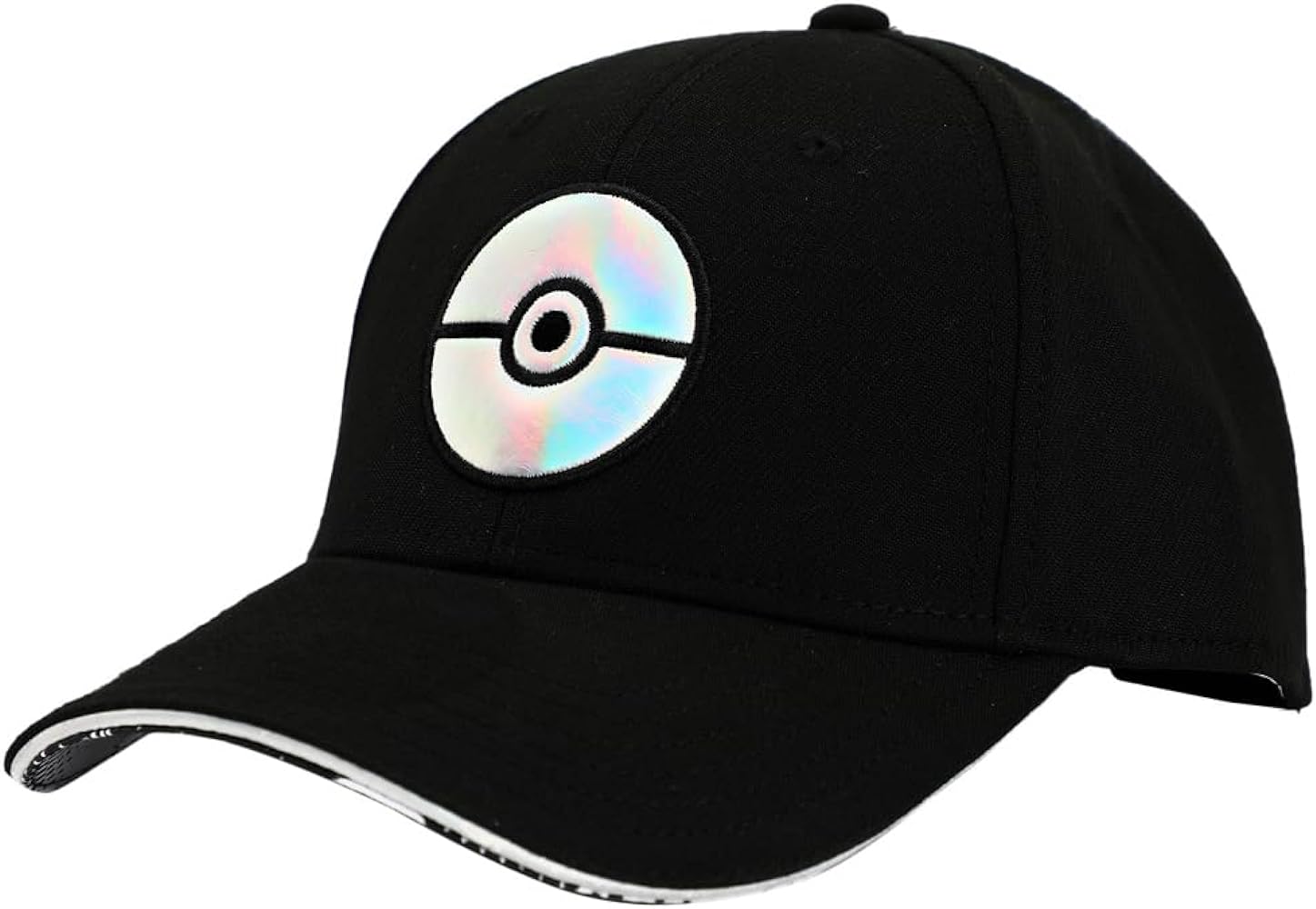 Pokemon Holographic Pokeball Men's Elie Flex Black Baseball Cap