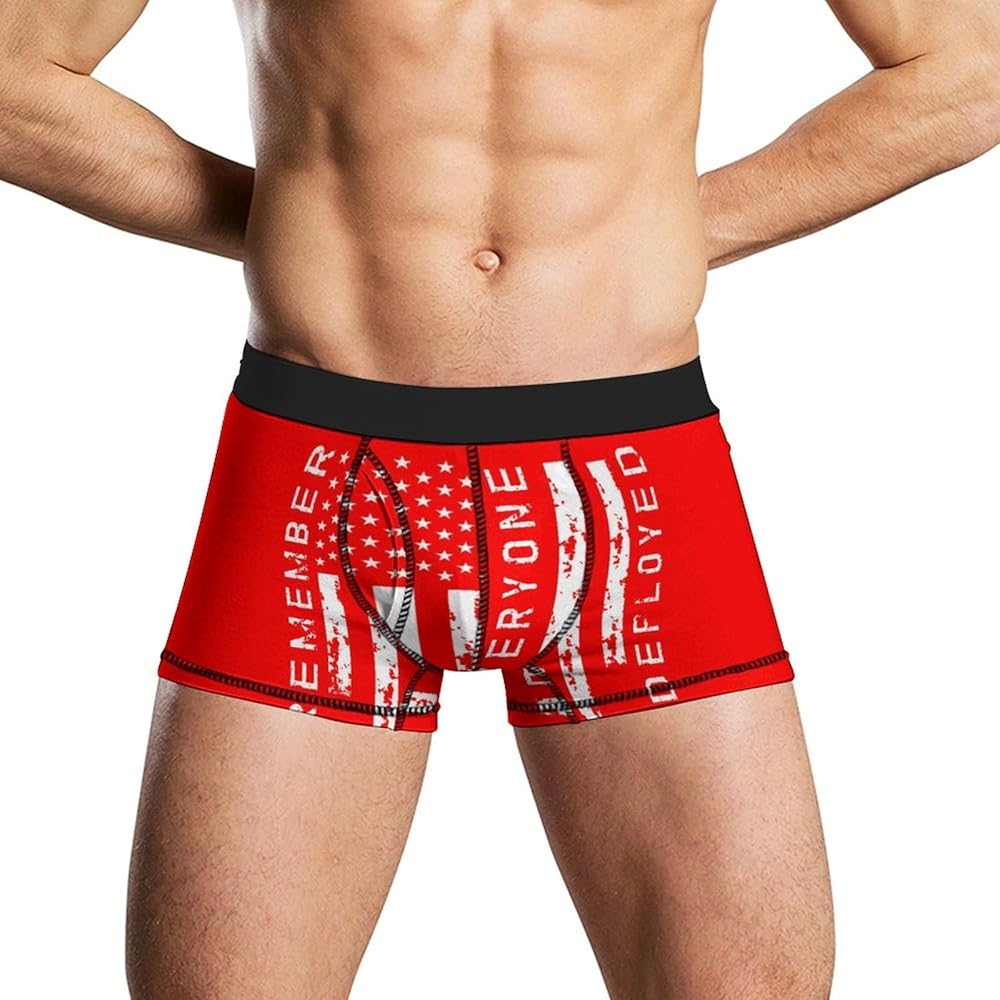 Remember Everyone Deployed Military Soft Mens Underwear Boxer Briefs Stretch Classic Basic Panties