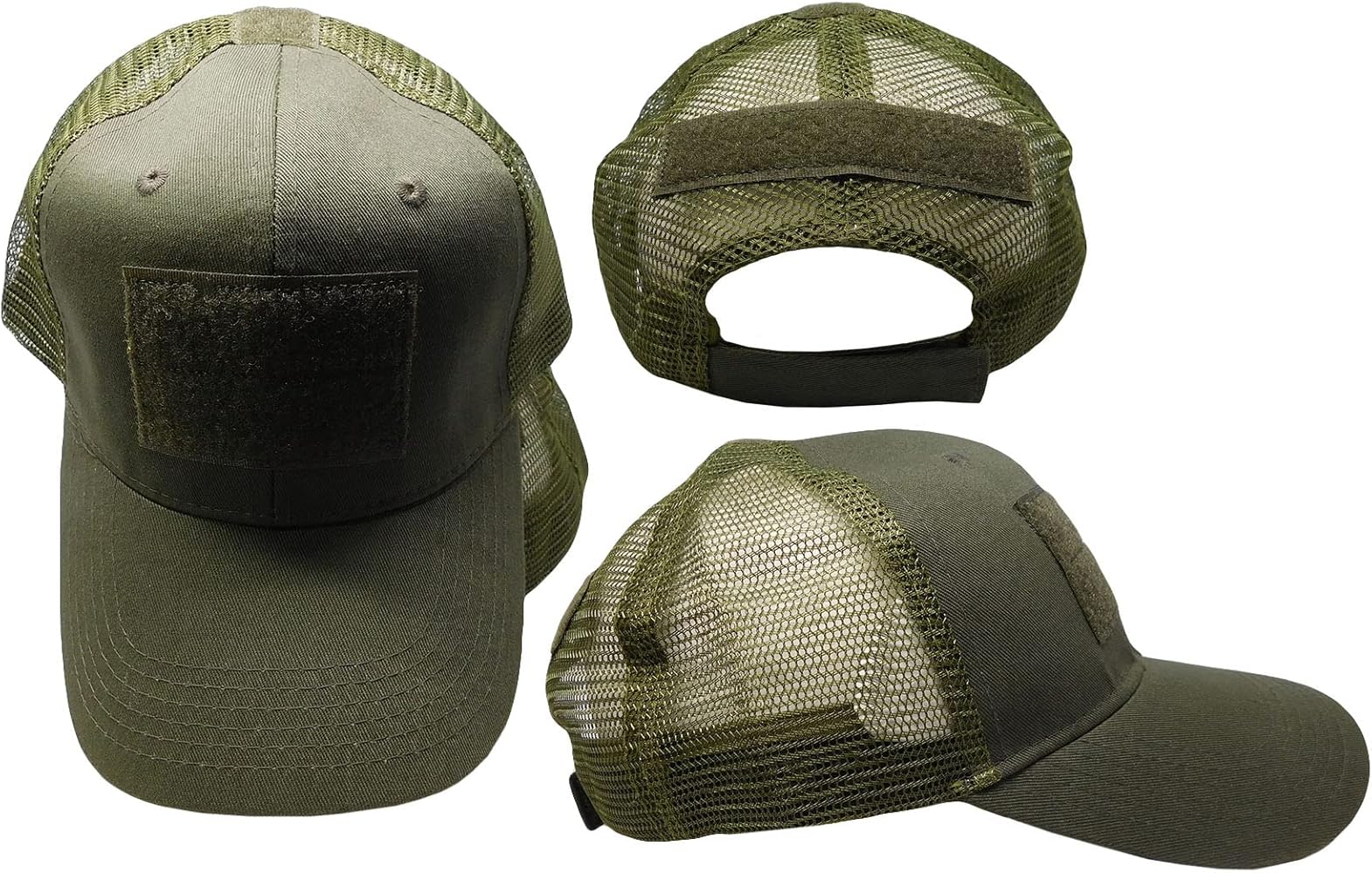 Trade Winds Olive Green Drab Operator Operators Tactical Patch Mesh Trucker Adjustable Embroidered Baseball Cap Hat