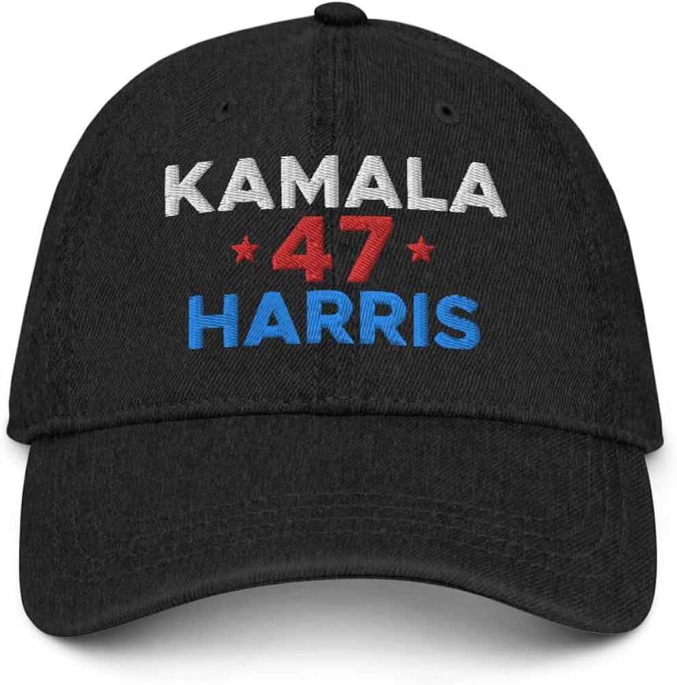 Kamala Harris 47 Hat (Embroidered Denim Cap), Kamala for President Hat