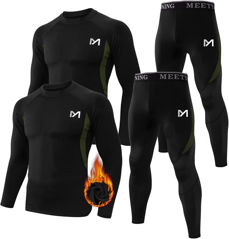 mens Thermal Underwear for Men,men's Base Layer,2 Sets Long Johns Lined With Hunting Gear