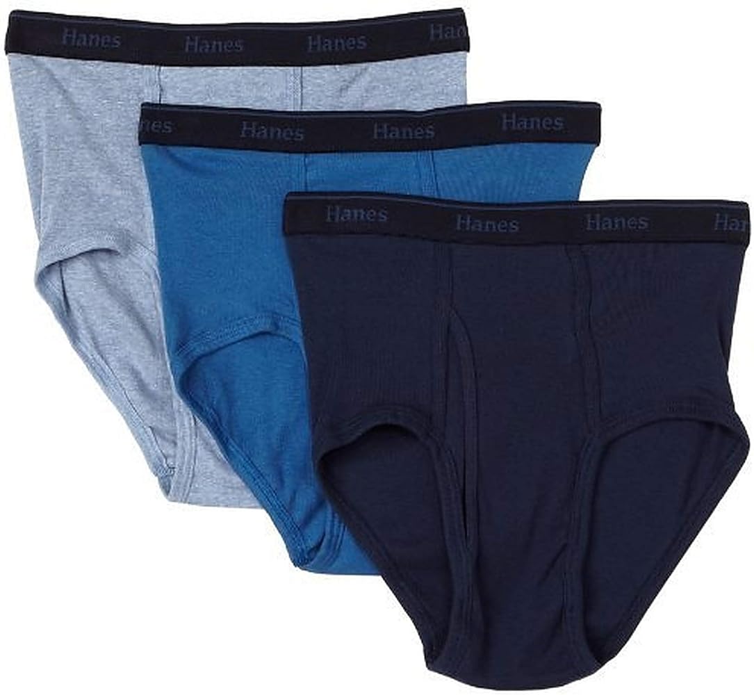 Hanes Classics Men's Briefs with Comfort Flex Waistband 3-Pack Blue, S-Blues