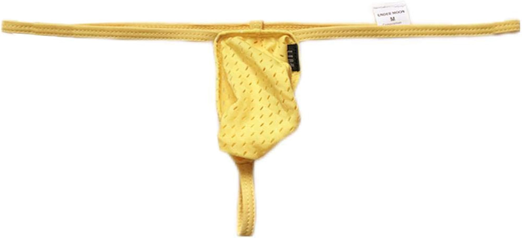 Mens G-String Underwear Pouch Y-Back Thong Panties Bikini Men Orange