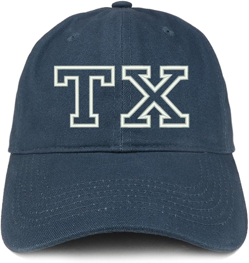 Trendy Apparel Shop TX State Embroidered Soft Cotton Dad Hat