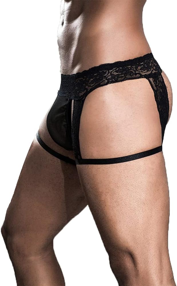 Men's Sexy Boxer Briefs Mesh Breathable Panties Lace Shorts Underwear Low Rise