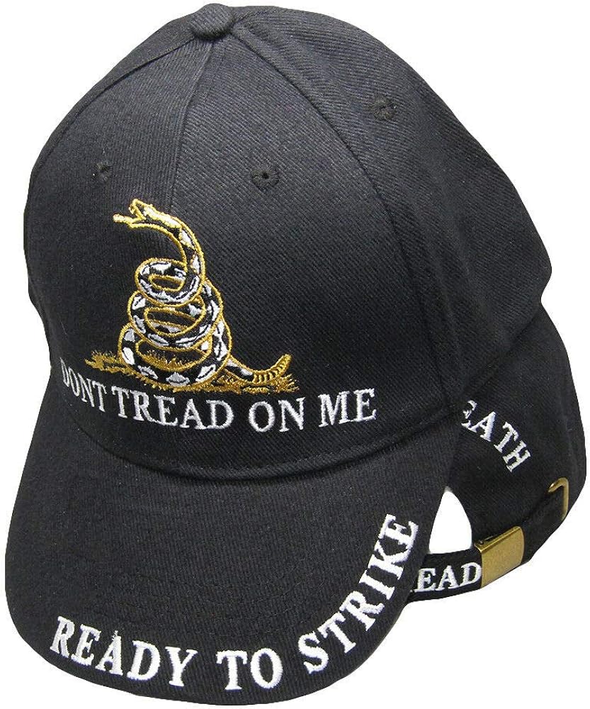 Trade Winds Liberty or Death Gadsden Don't Tread on Me Ready to Strike Black Ball Hat Cap