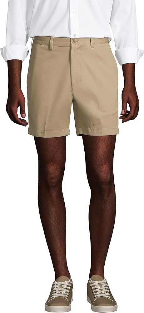 Lands' End Men's Traditional Fit 6" No Iron Chino Shorts