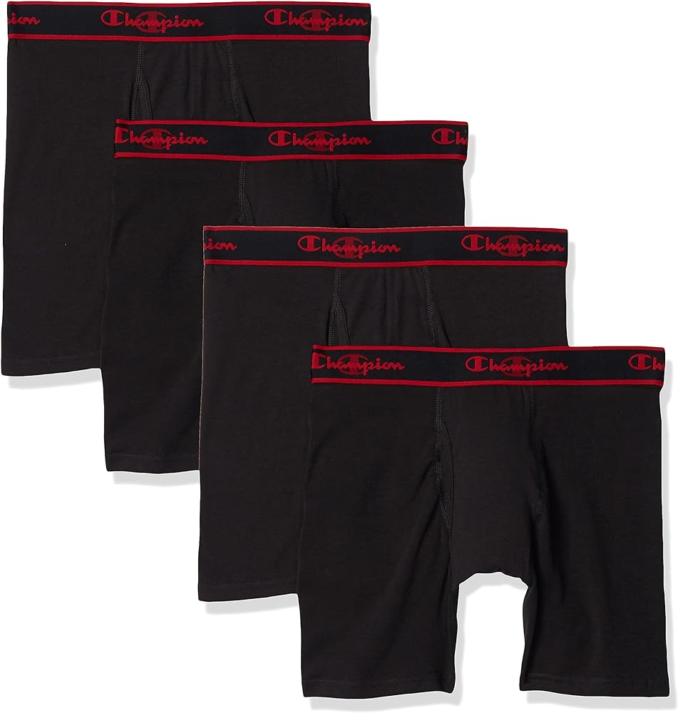 Champion Men's Elite X-Temp Boxer Briefs 4-Pack