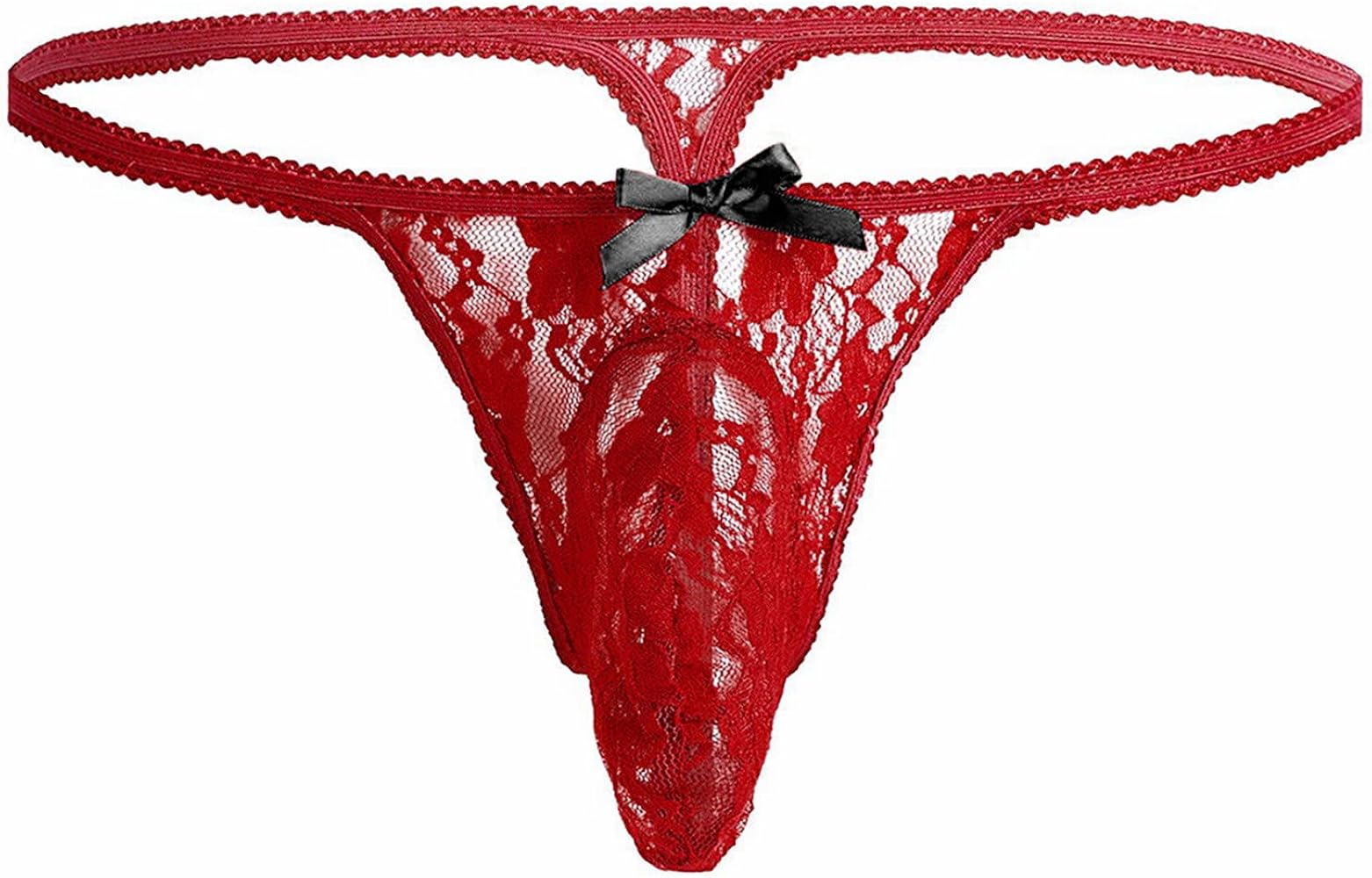 Men's Underwear Sexy G-Strings Thongs Jockstrap Lingerie Naughty for Sex/play Low Waist Lace Bikini G-String Underwear Mens Sexy Lingerie For Naughty Straight Sex Red