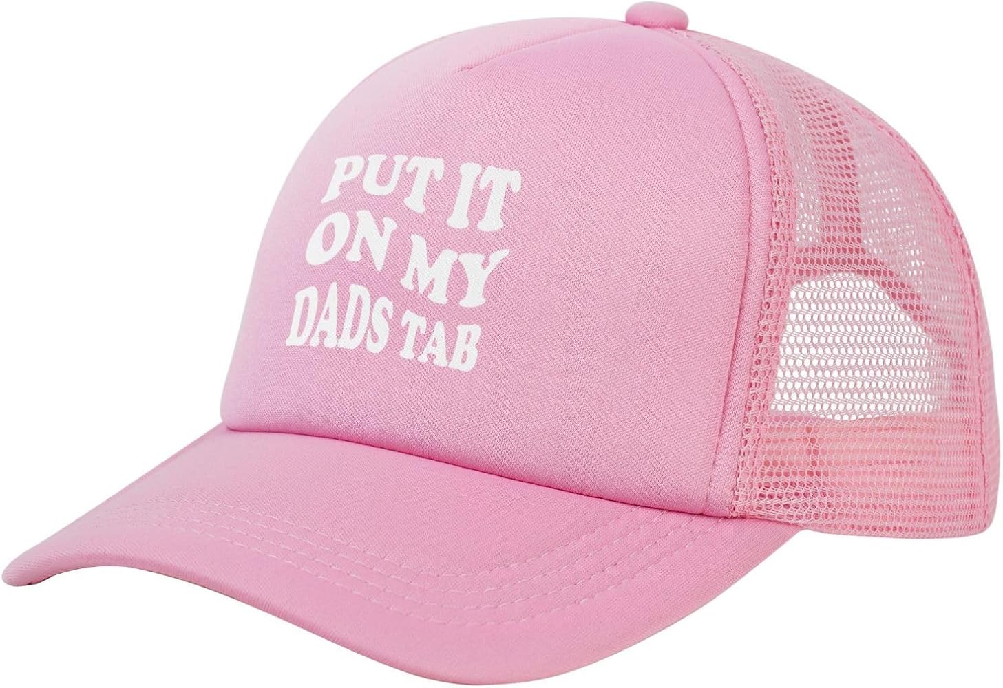 Put It On My Dad's Tab Hat Trendy Mesh Baseball Cap Trucker Hats Golf Sunhat for Men Women Black