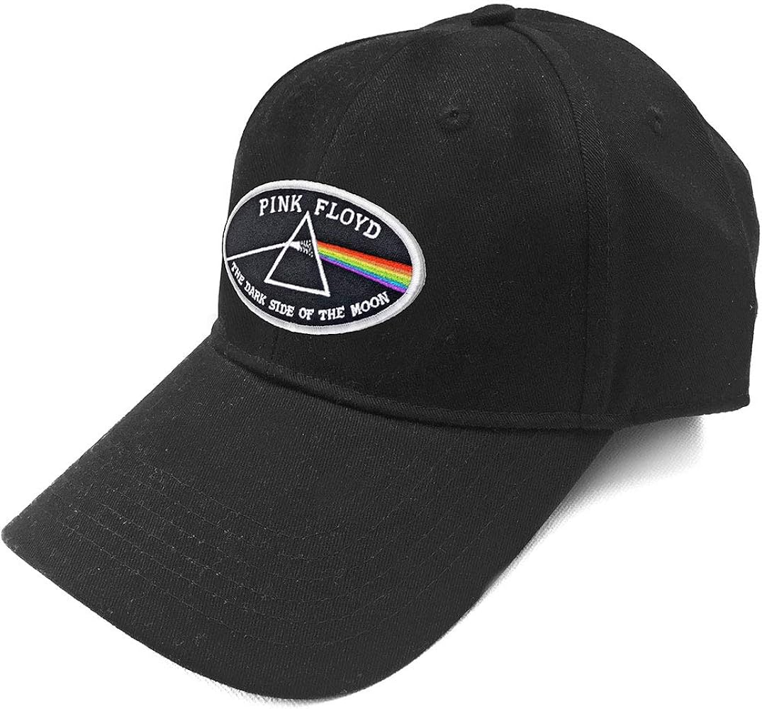 Pink Floyd Men's The Dark Side of The Moon White Border Baseball Cap Black