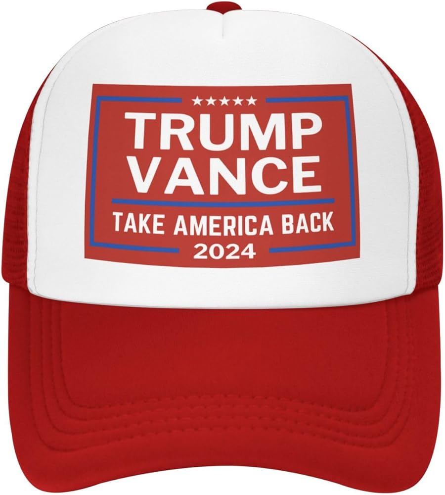 Trump-Vance 2024 Mesh Hat Donald Trump 2024 President J D-Vance Take Save American Back Baseball Cap