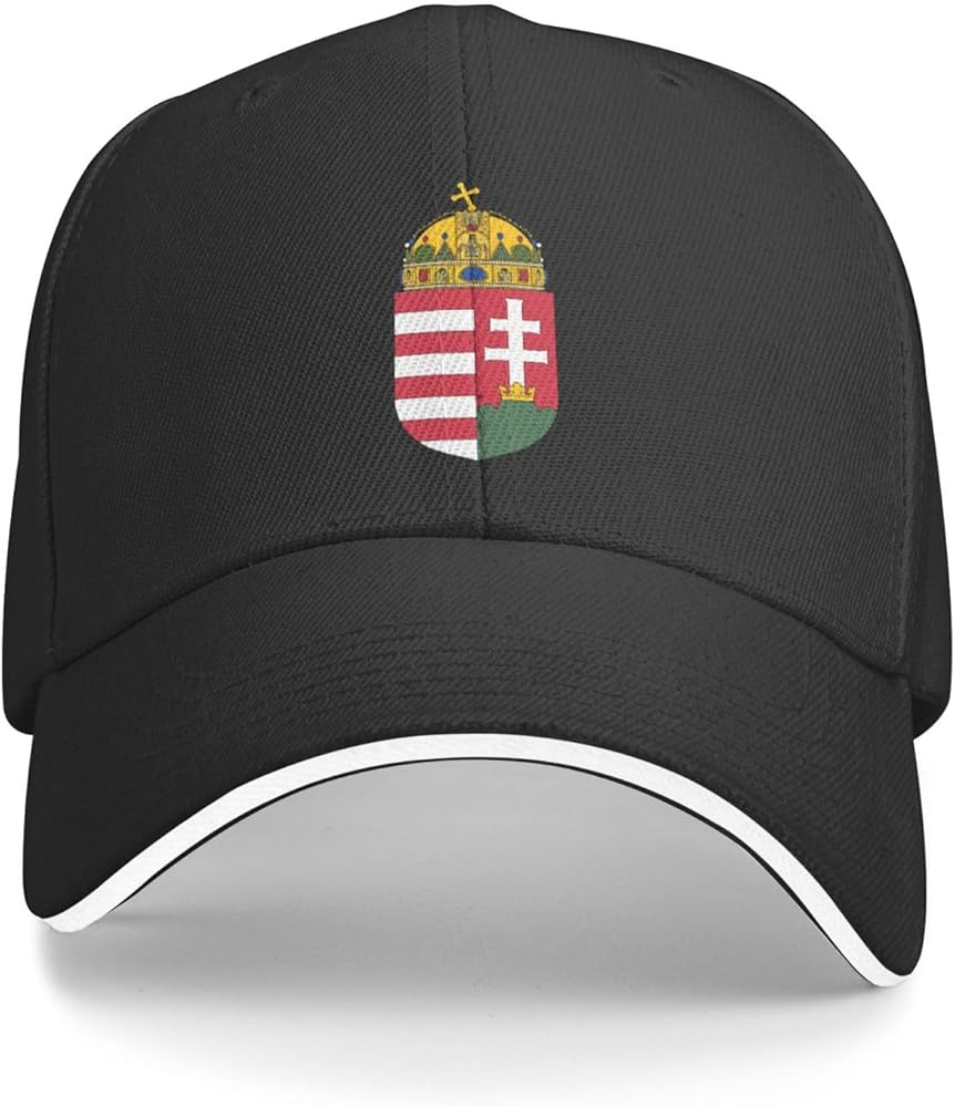 Hungary National Emblem Hat Support Hungary Coat of Arms Baseball Cap Hungarian Hat for Women Men Adjustable Hat