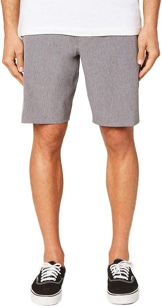 O'NEILL Men's 19 Inch Reserve Heather Hybrid Shorts - Water Resistant Mens Shorts with Quick Dry Stretch Fabric and Pockets,Grey 1,34-A