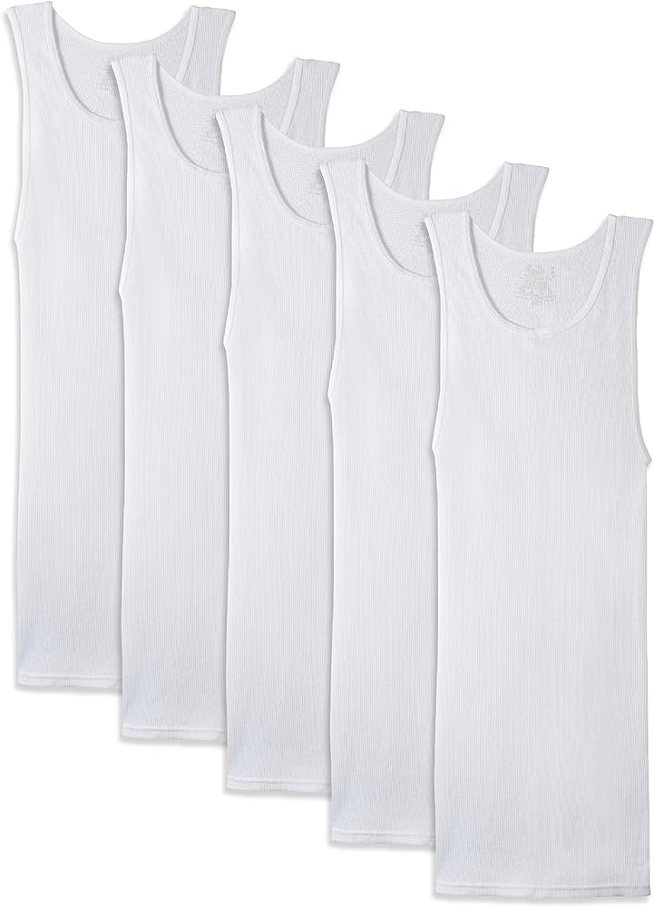 Fruit of the Loom mens Tag-free Tank A-shirt Underwear, White, 3X-Large US