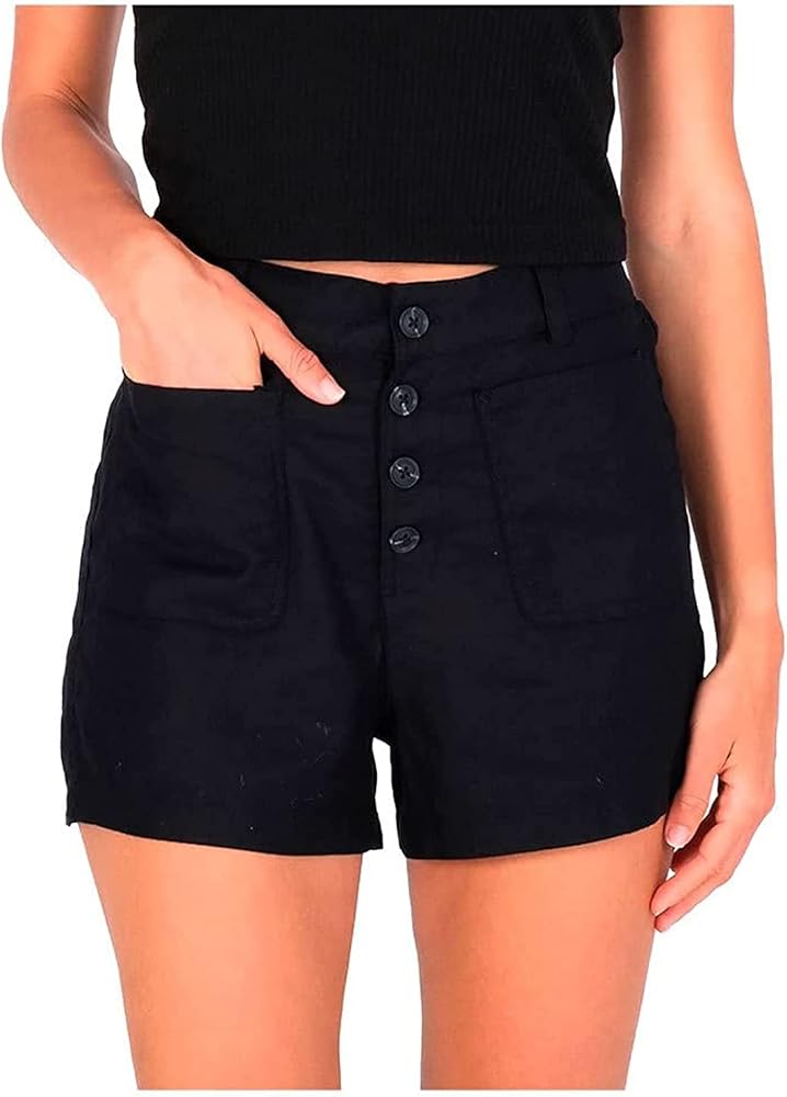 Hurley Button Front Shorts Caviar SM