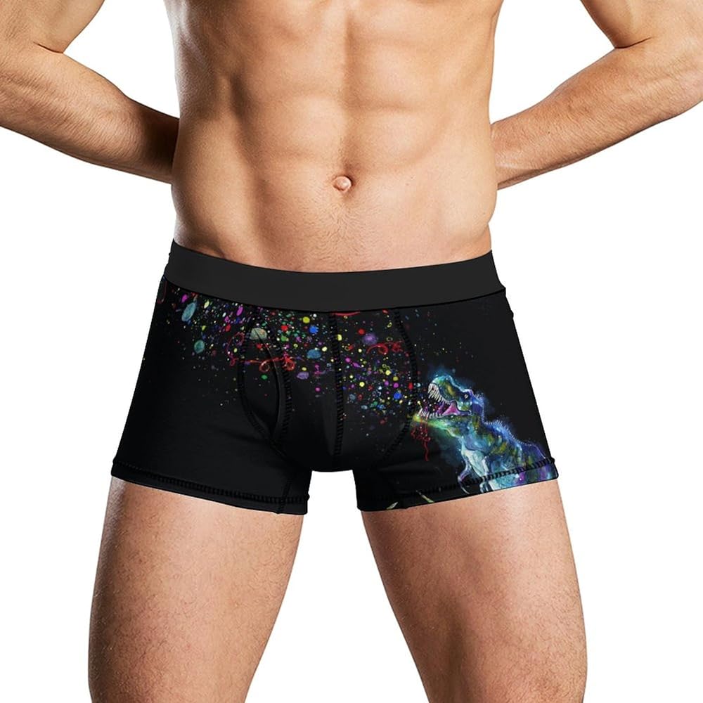 Emitting Rainbow Sparkles Soft Mens Underwear Boxer Briefs Stretch Classic Basic Panties