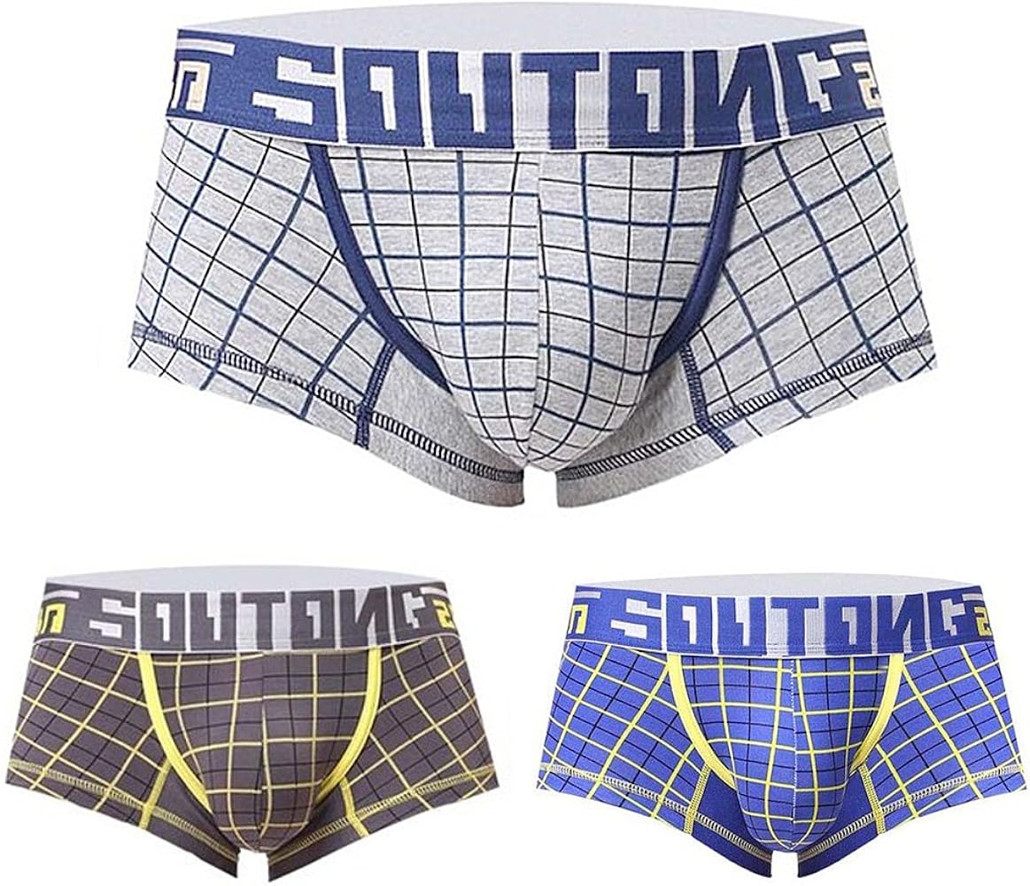 Male Underwear 3 Pcs/lot Cotton Men Underwear Boxers Cueca Calzoncillos Hombre Underpants Underwear Men Boxers Shorts (XL, group 4)