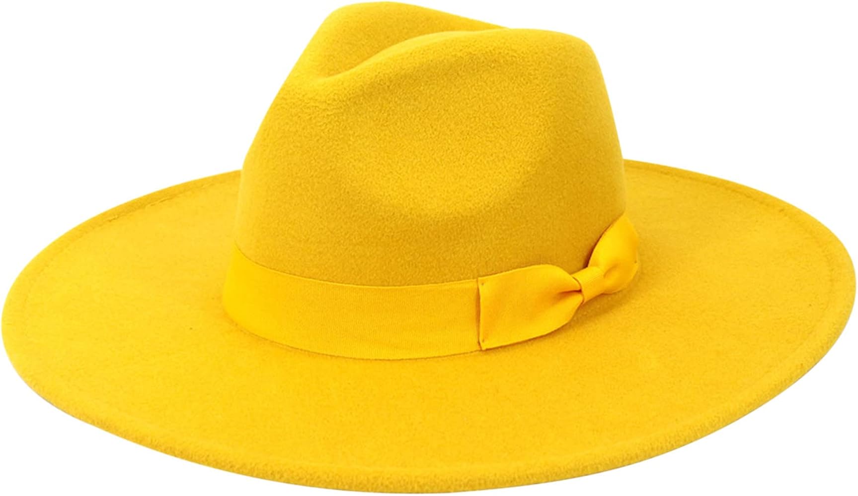 Men & Women Vintage Wide Brim Fedora Hat with Belt Buckle