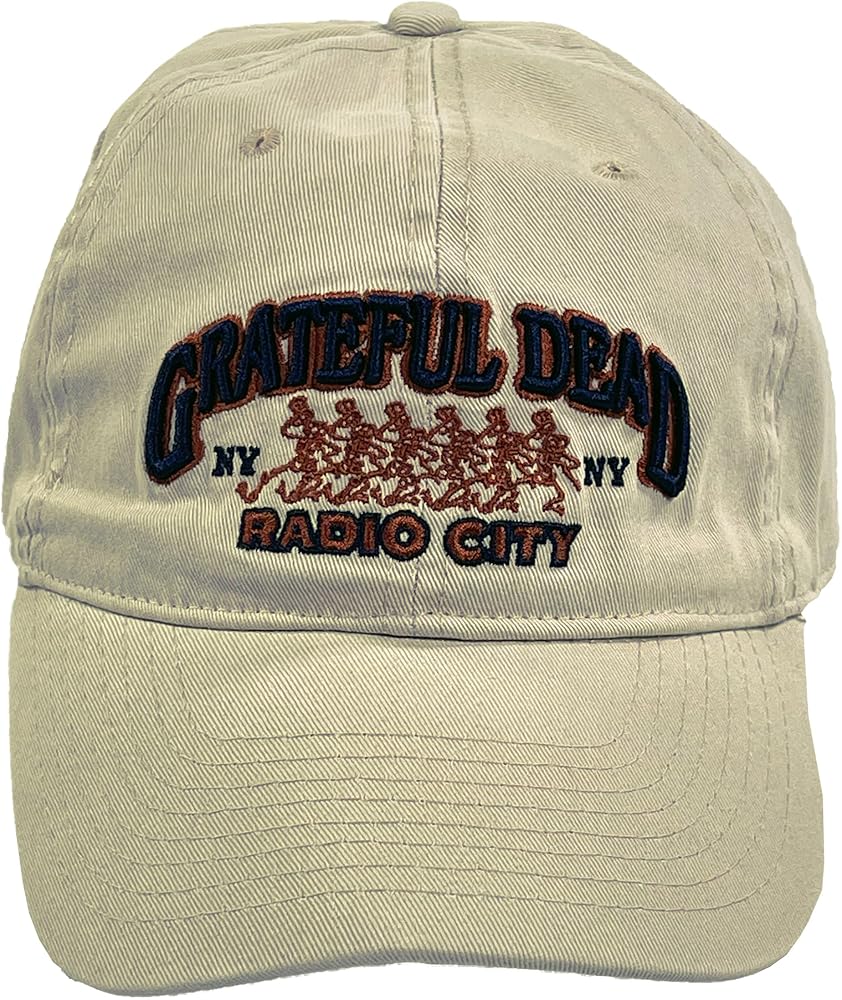 Grateful Dead Men's Standard Liquid Blue Radio City 80 Baseball Hat, Stone, One Size