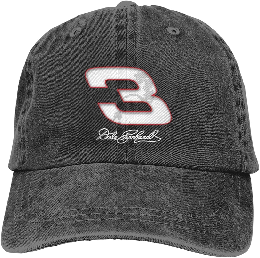 Dale Number 3 Earnhardt Baseball Caps for Men Women Adjustable Classic Dad Hat Vintage Washed Twill Cotton Baseball Hat Black