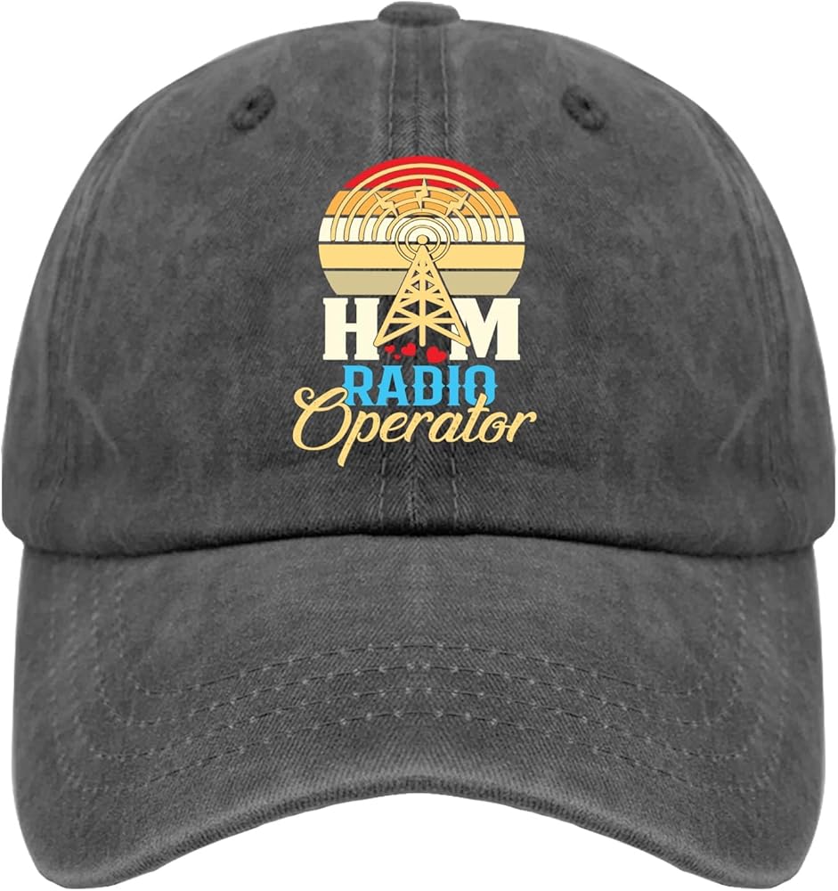 HAM Radio Operator Hats Trucker Cap Pigment Black Men's Hats & Caps Gifts for Girlfriends Cool Hat