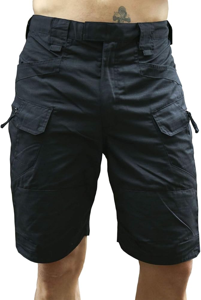 Cresay Men's Military-Style Army Cargo Shorts Outdoors Tactical Pants