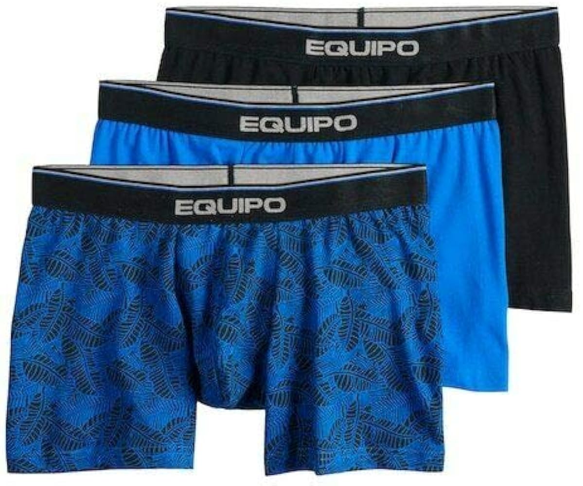 Equipo Men's 3-Pack Boxer Briefs Blue Assorted (Blue, x_l)