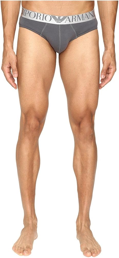 Emporio Armani Men's Stretch Cotton Shiny Logo Band Brief