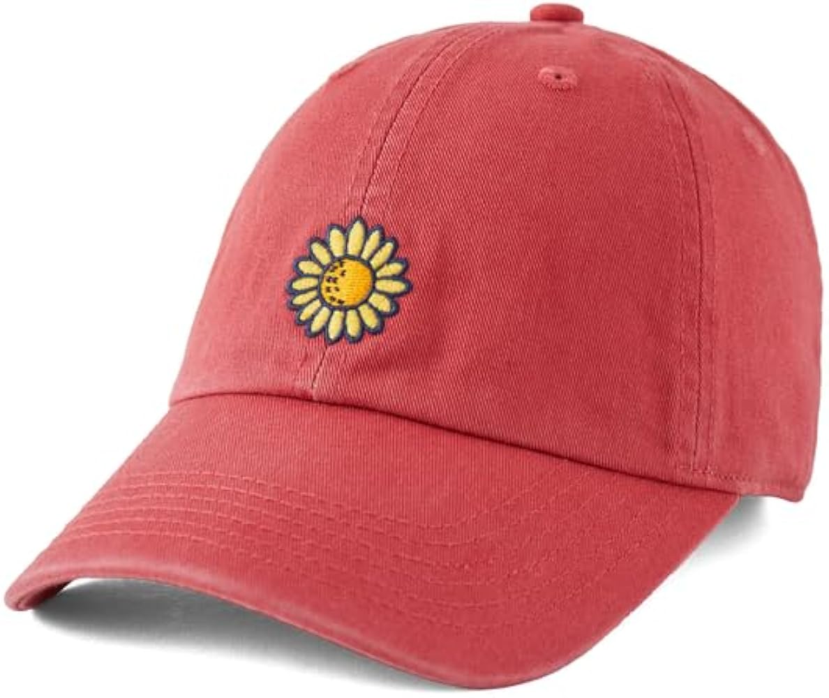 Life is Good. Sunflower Chill Cap, Faded Red