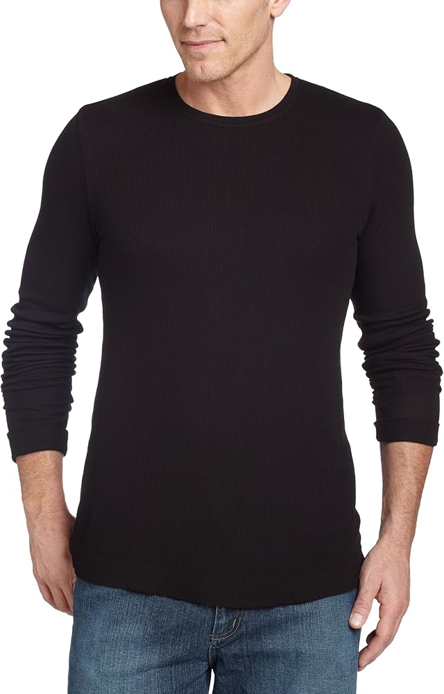 VELVET BY GRAHAM & SPENCER Men's Thermal Long Sleeve Crewneck T-Shirt