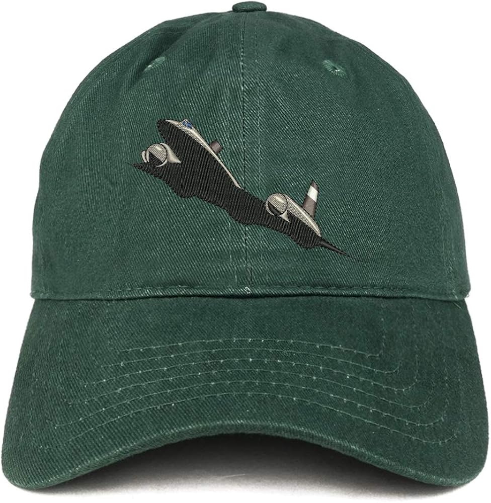 Trendy Apparel Shop SR71 Blackbird Embroidered Brushed Cotton Cap