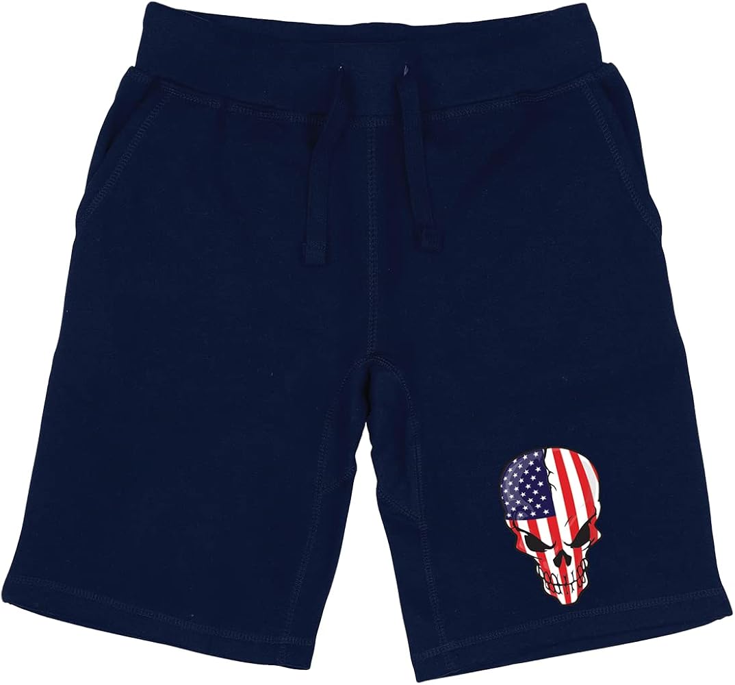 Rapid Dominance Men's Graphic Shorts, Skull Flag