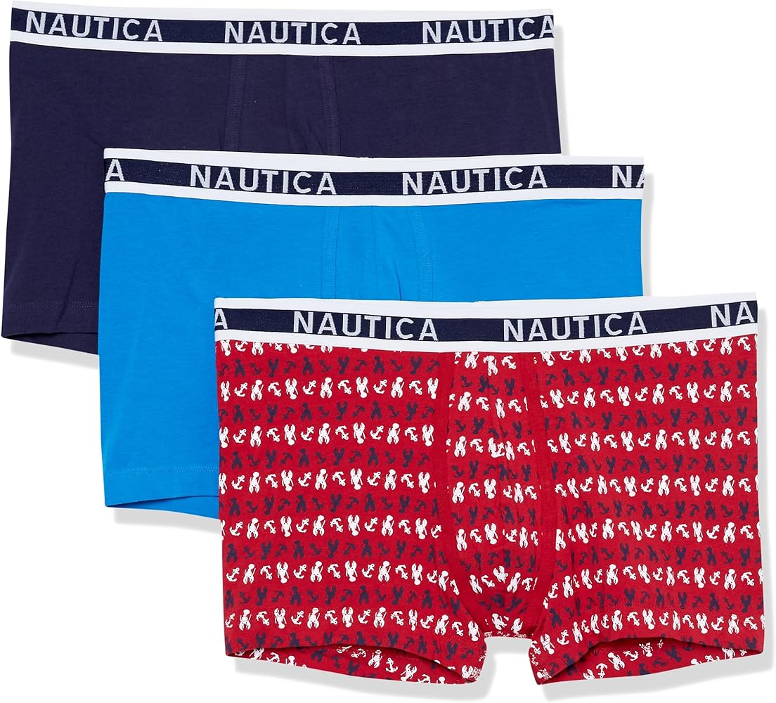 Nautica Men's 3-Pack Cotton Stretch Trunk