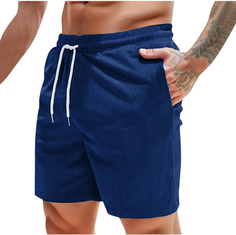 Mens Shorts Casual, 7 Inch, Men's Gym Athletic Workout Sweat Shorts, Drawstring Shorts, Cotton Lounge Pants, Pj Pants