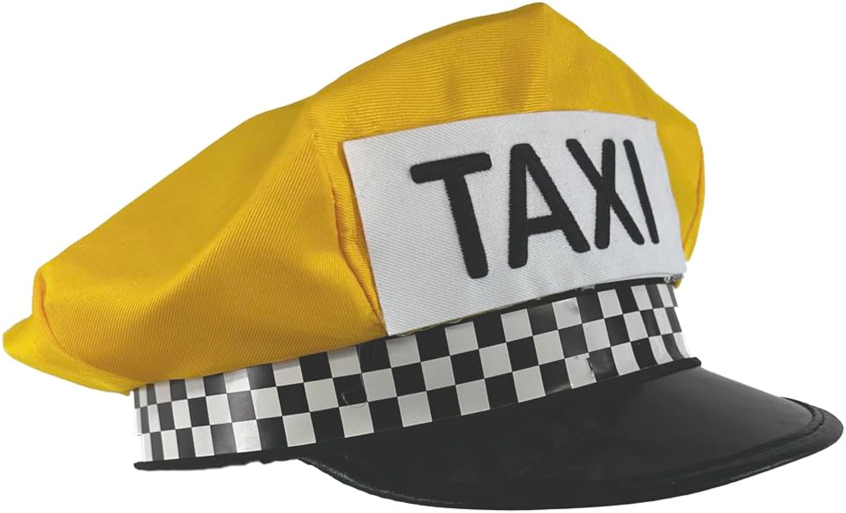 Yellow Taxi Cab Driver Hat Classic Look With Classic Black & White Accents