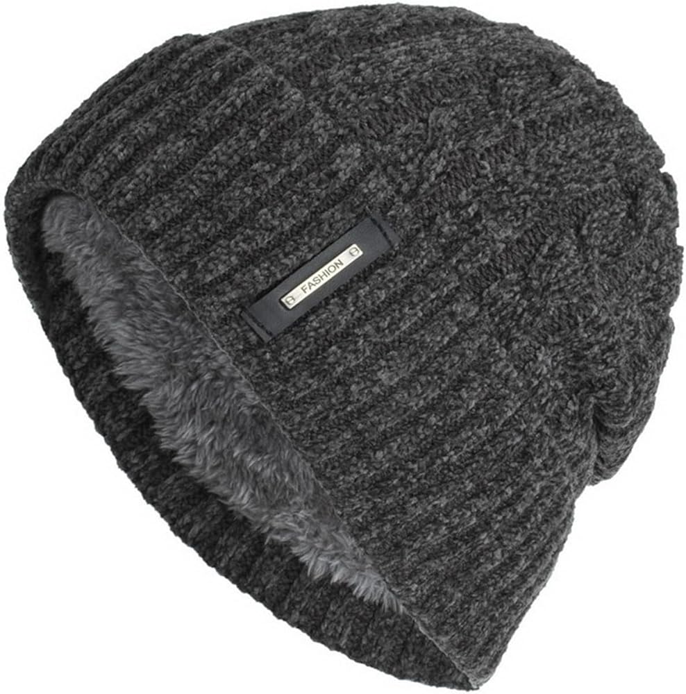 Winter Beanie Hats for Men Women, Soft Warm Fleece Lined Beanie Knitted Cable Ski Skull Cap