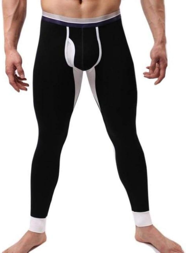 Men Warm Long Johns Thermal Tight Underwear Leggings