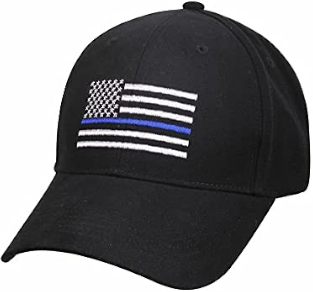 Thin Blue Line Hat Cap Police Lives Matter Black Blue One Size Men Adult