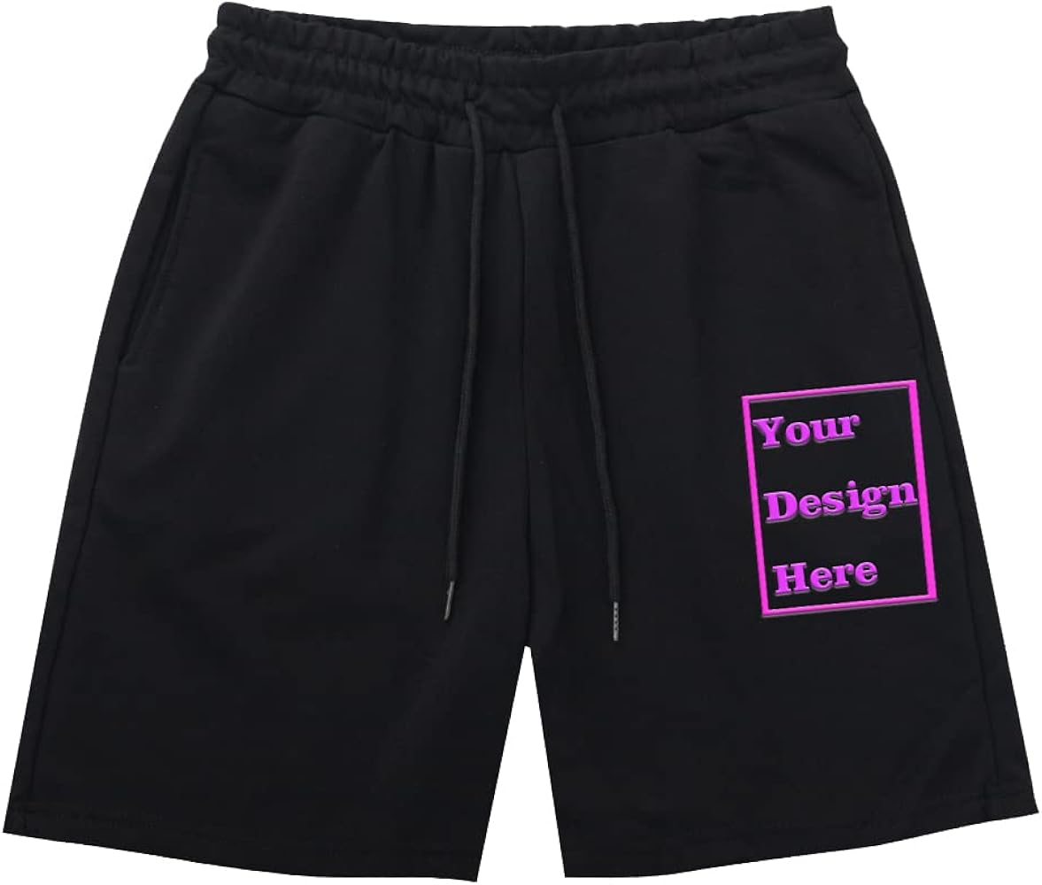 Your design Summer Drawstring Customized logo photo Shorts Men Casual sweathshorts cotton 65% Shorts