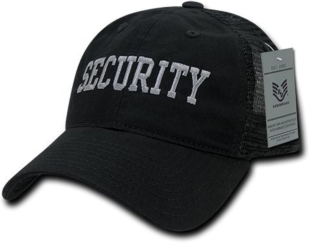 Rapiddominance Security Relaxed Trucker Caps, Black