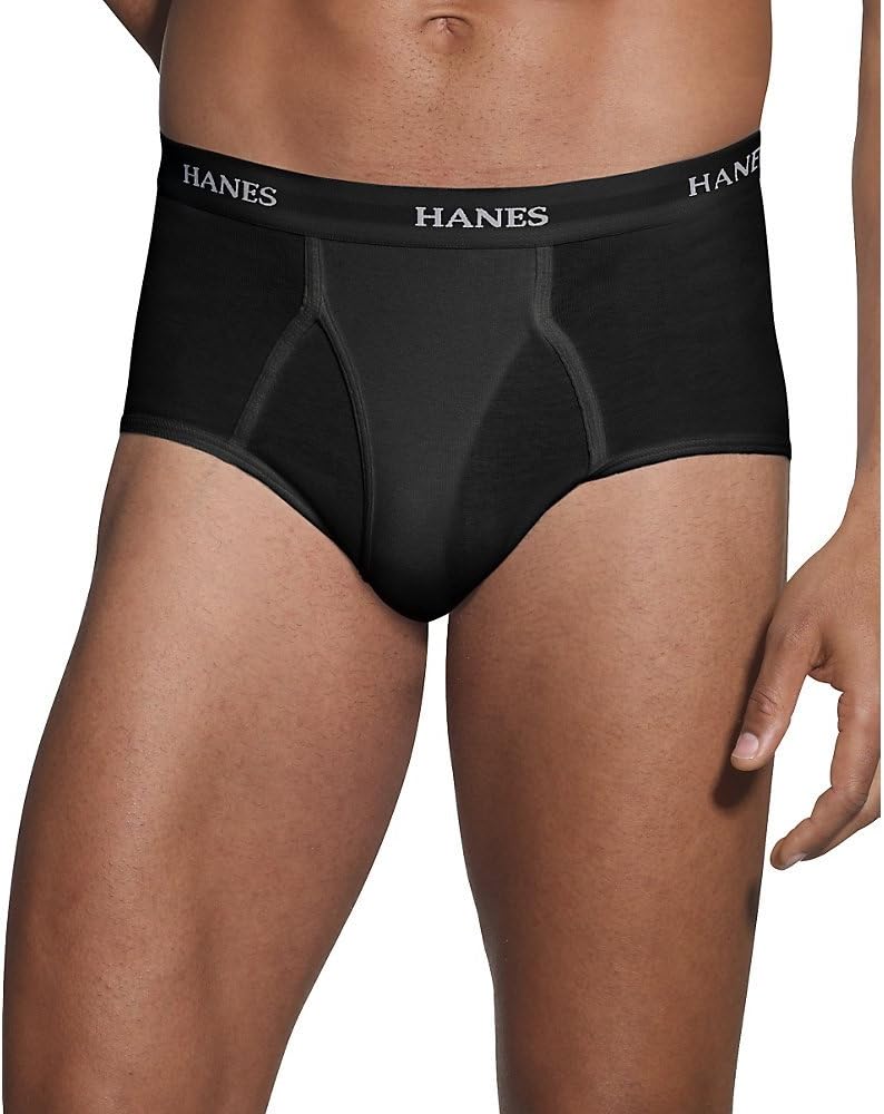 Hanes Men's No Ride Up Briefs Comfort Flex Waistband Blk/Grey 7-Pack_Blk/Grey_M