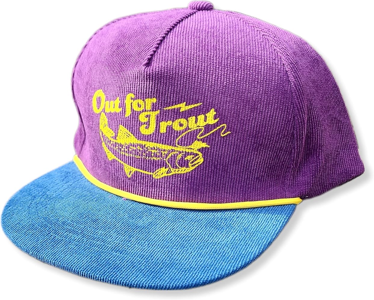 Out for Trout Corduroy Snapback Cap Fly Fishing Fisherman