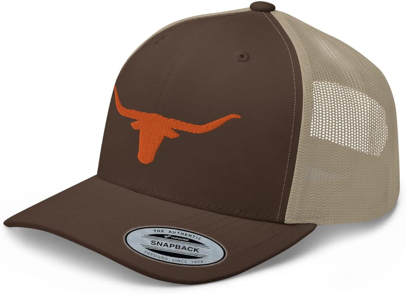 Western Texas Orange Longhorn Trucker Hat Country Hat Rodeo Cowboy Farm Ranch Snapback Baseball Cap Men Women