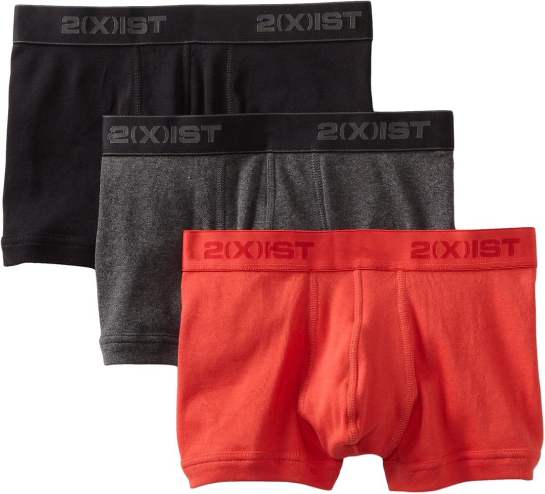 2(X)IST Men's Essential Cotton No Show Trunk 3-Pack