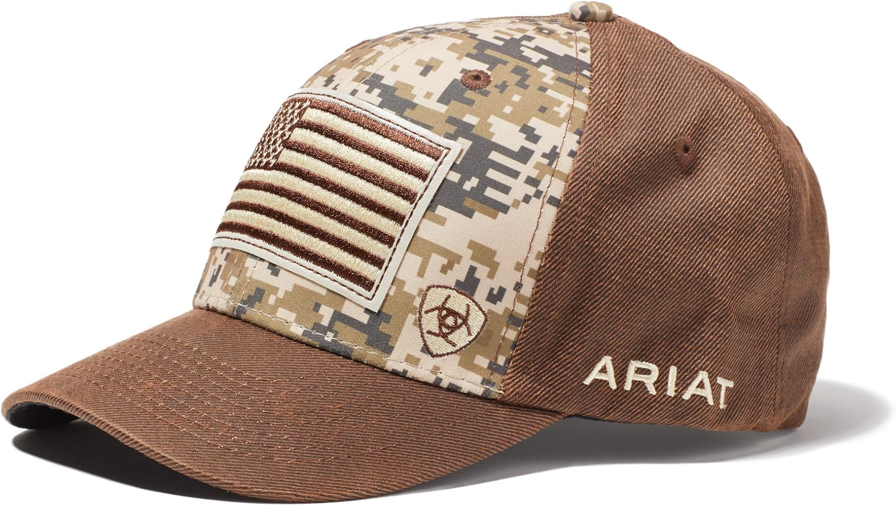 Ariat Men's Patriot Fabric Back Cap, Brown, One Size