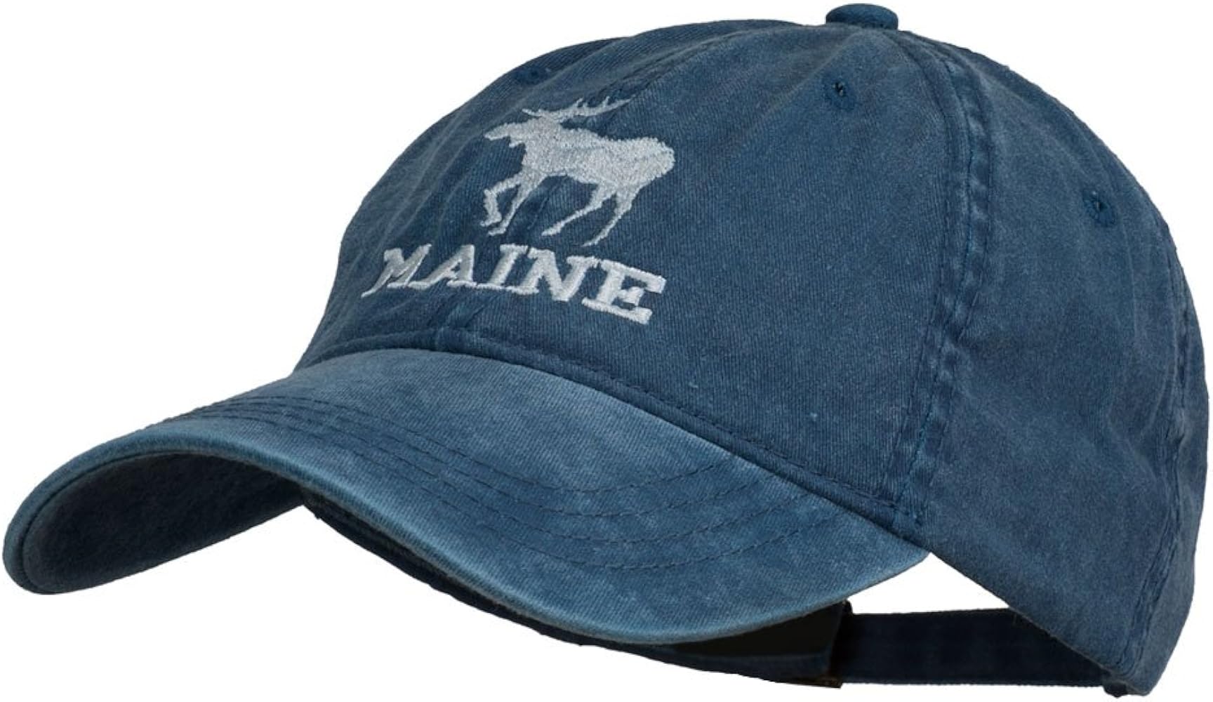 e4Hats.com Maine State Moose Embroidered Washed Dyed Cap