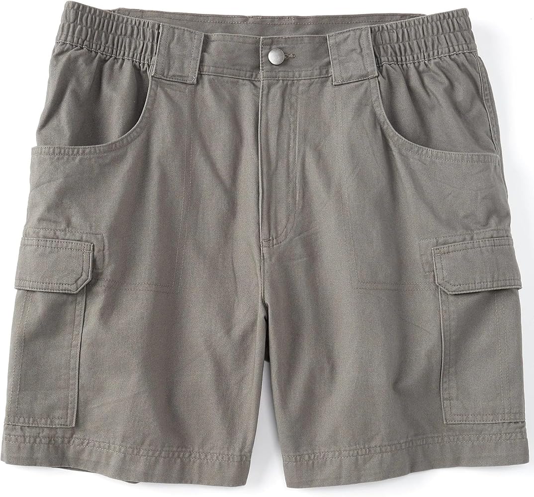 Roundtree & Yorke Big and Tall Cargo Utility Comfort Shorts with Stretch Waistband 7" and 9" Inseam